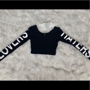 long sleeve crop top